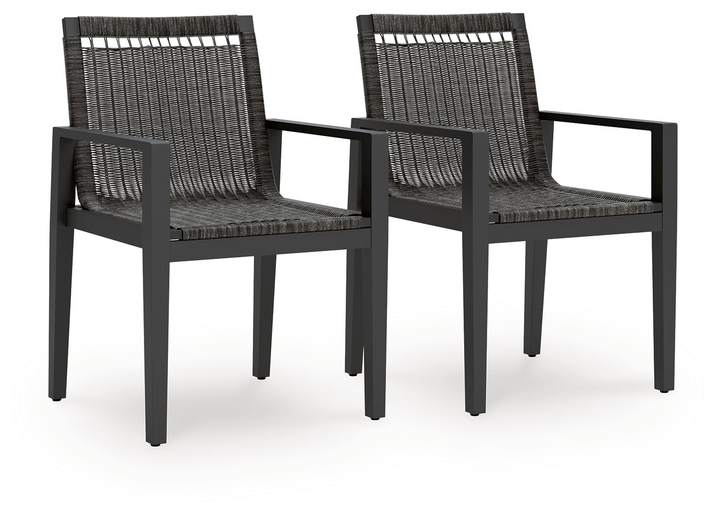 Maroska - Arm Chair (Set of 2) - Gray / Black