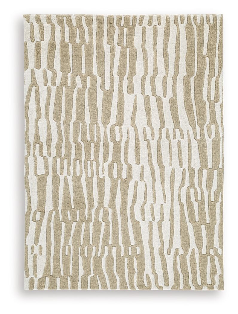 Corrbell - Medium Rug - Beige / White