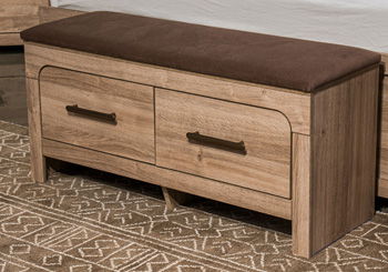 Hollymount - Bedroom Upholstered Storage Bench - Tan / Brown