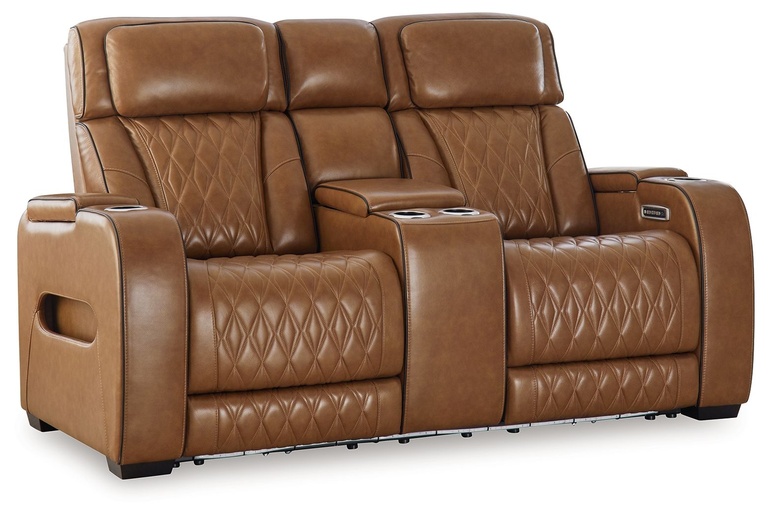 Regency Boyington - Power Reclining Loveseat With Console/Adj Hdrst