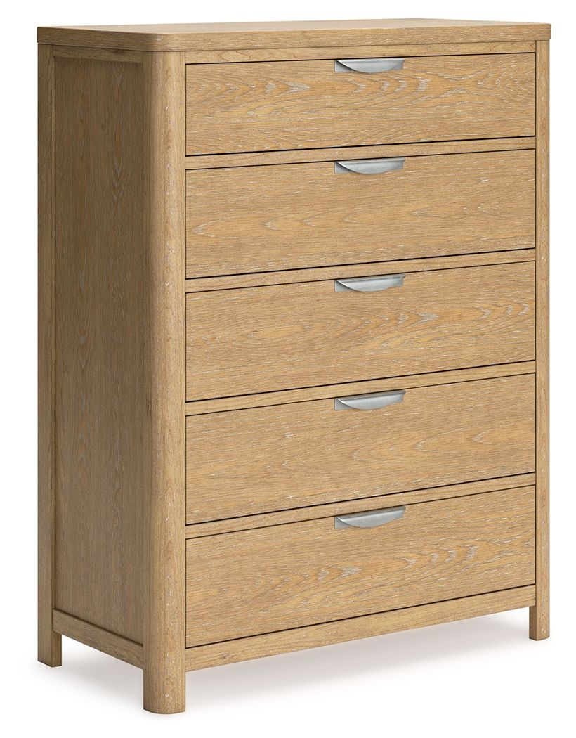 Rencott - Five Drawer Chest - Light Brown