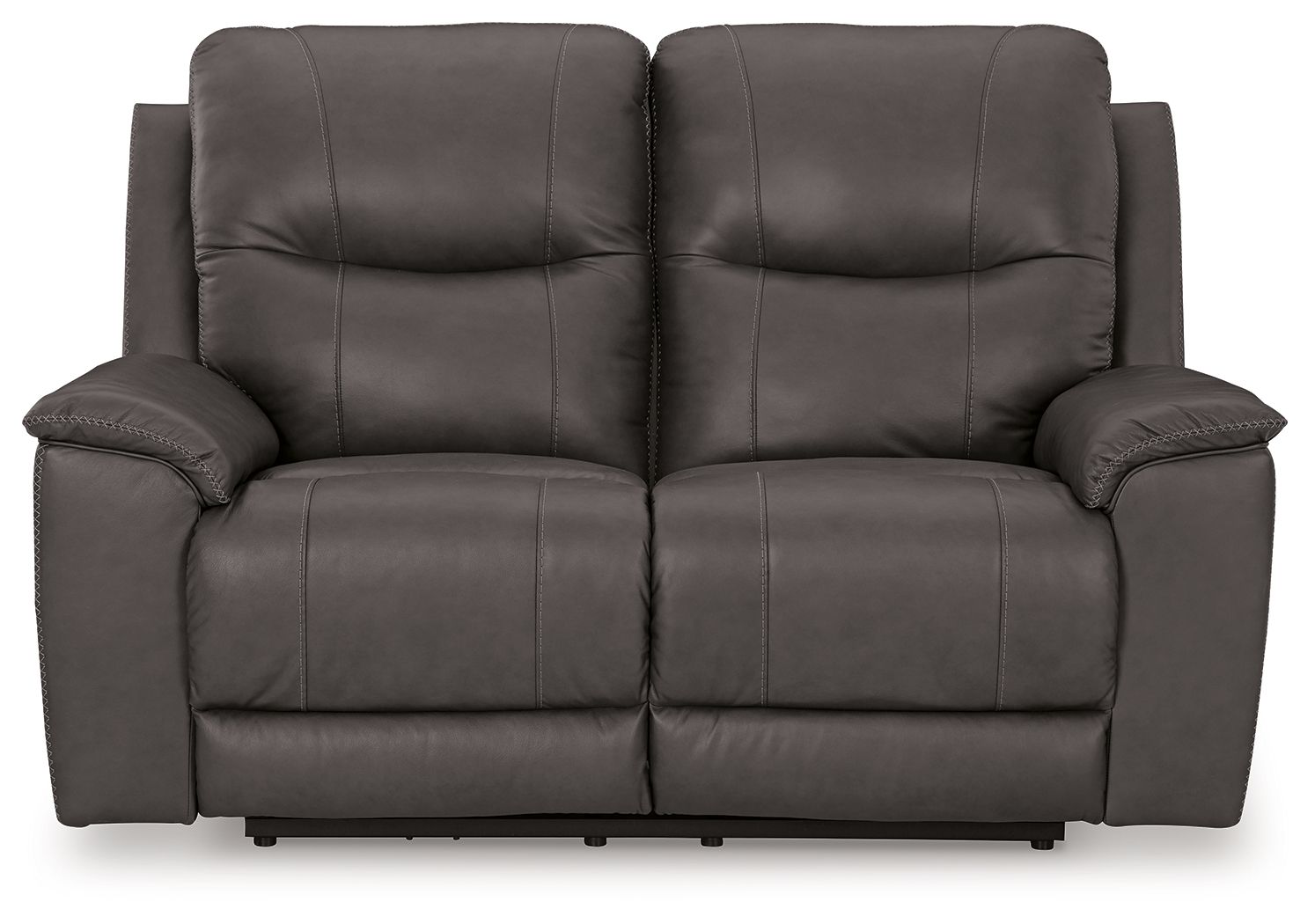 Dearview - Power Reclining Loveseat/ Adj Headrest - Fog