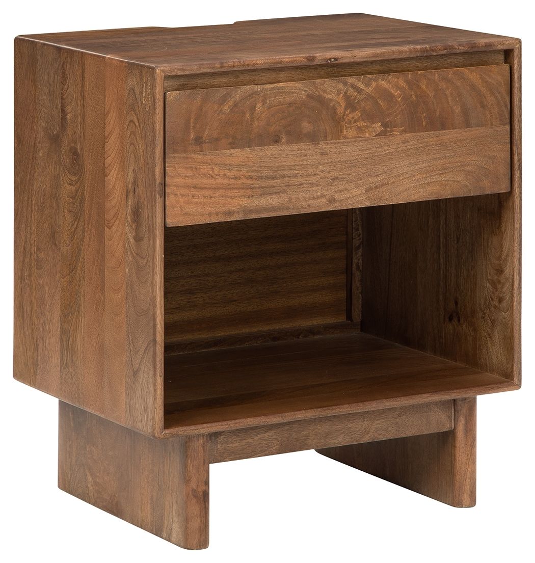 Isanti - One Drawer Night Stand - Brown Light