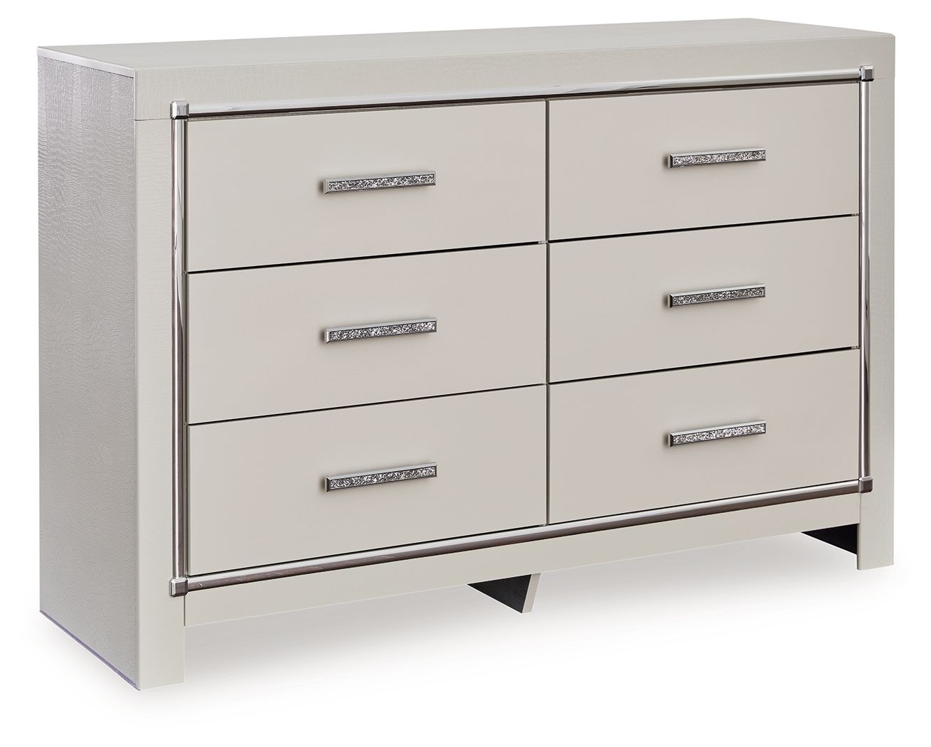 Zyniden - Six Drawer Dresser - Silver