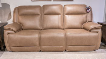 Malcesine - Power Reclining Sofa With Adjustable Headrest - Sahara