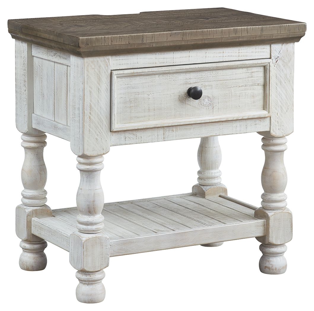 Havalance - One Drawer Night Stand - White / Gray