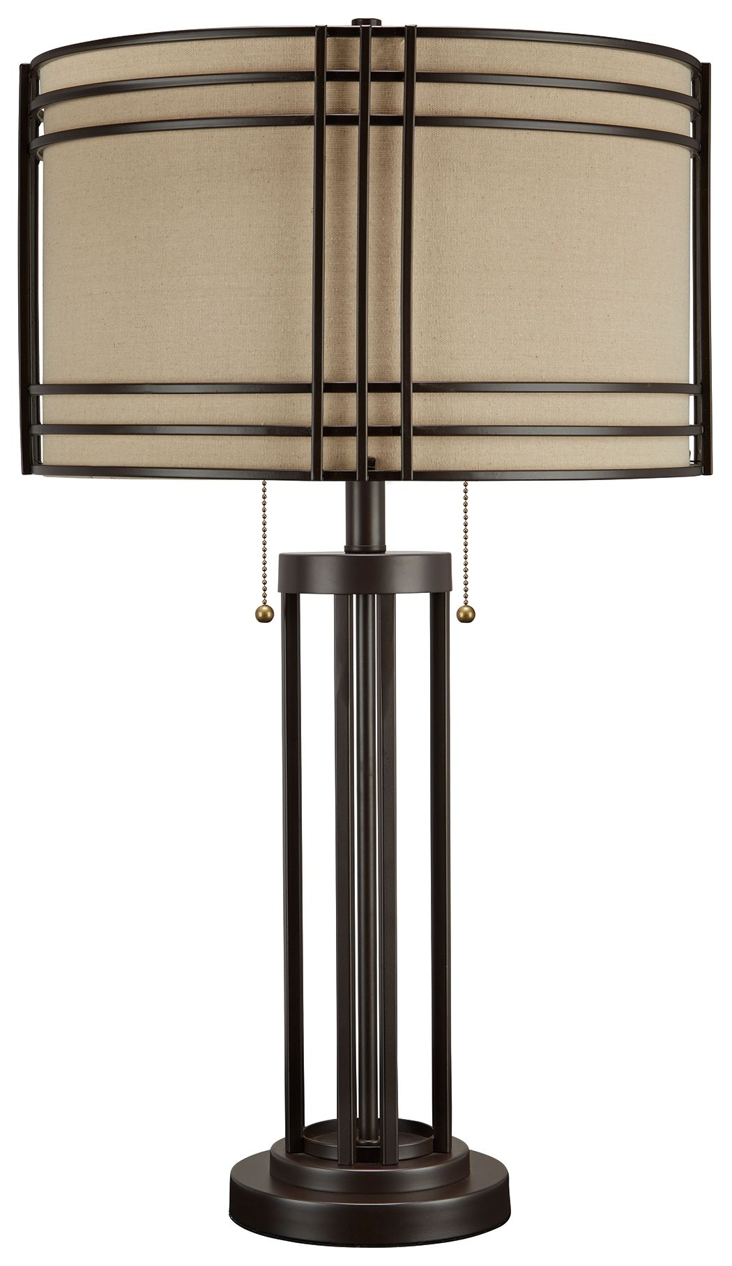 Hanswell - Metal Table Lamp  - Dark Brown