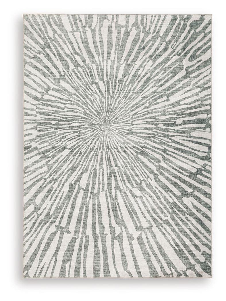 Verland - Washable Medium Rug - Gray / White