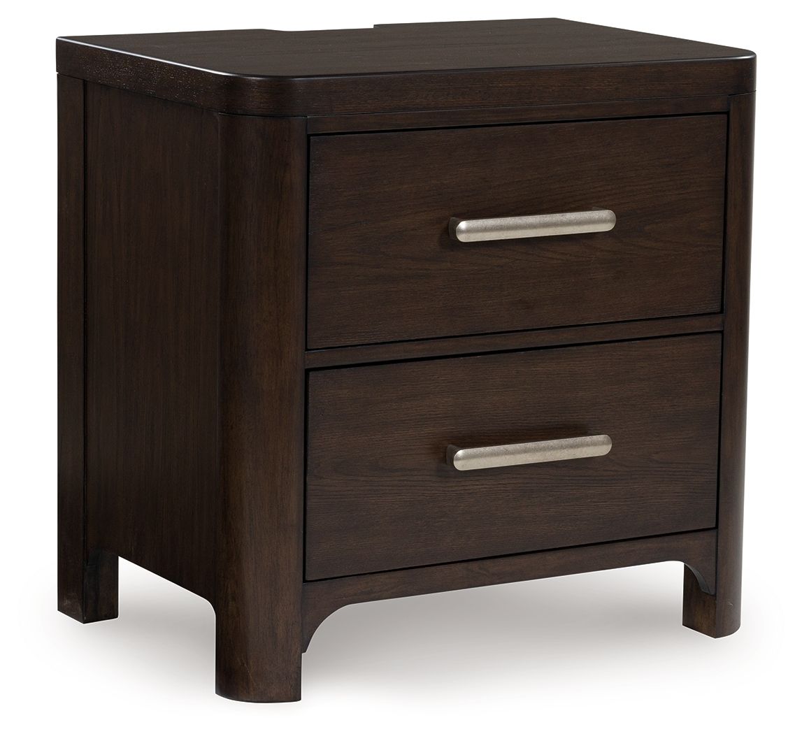 Breckington - Two Drawer Night Stand - Dark Brown