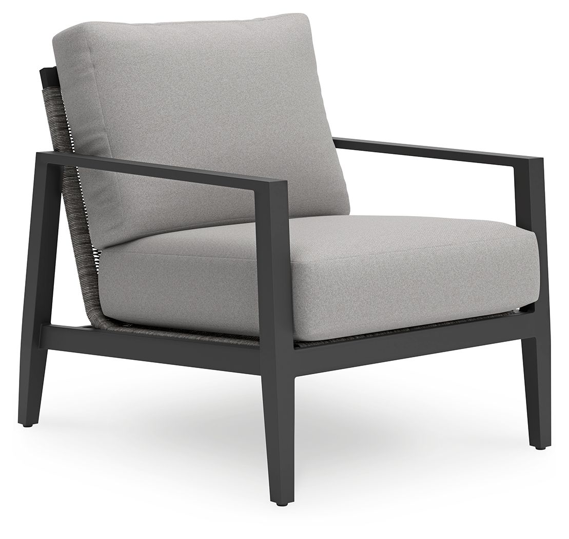 Maroska - Lounge Chair With Cushion - Gray / Black