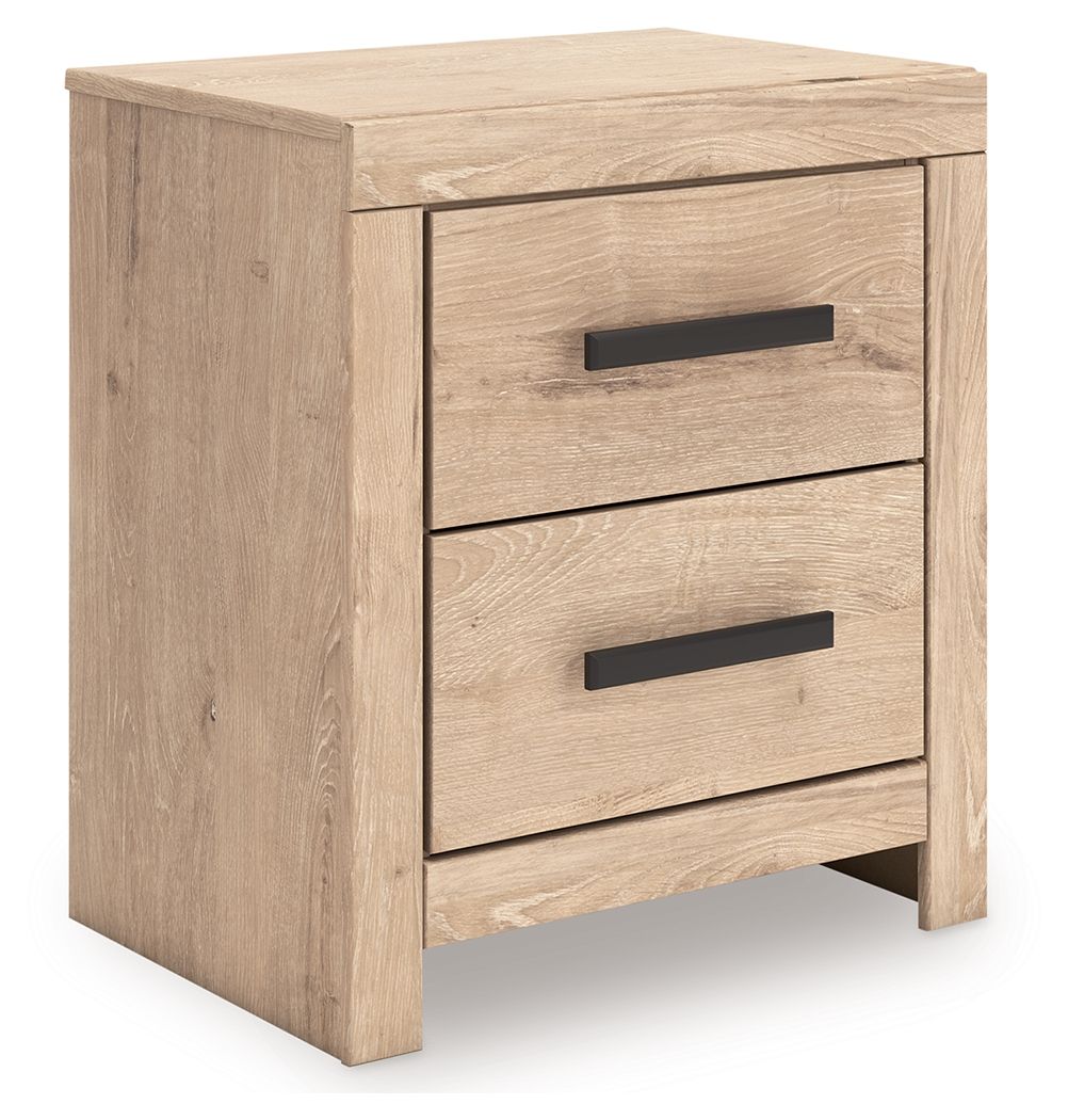 Sanginlane - Two Drawer Night Stand - Tan