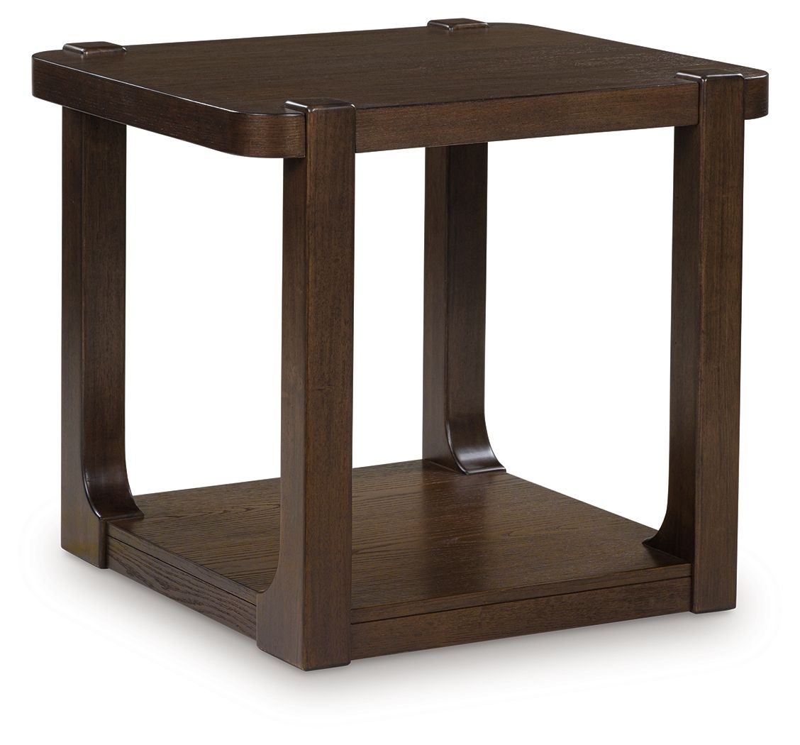 Breckington - Rectangular End Table - Dark Brown