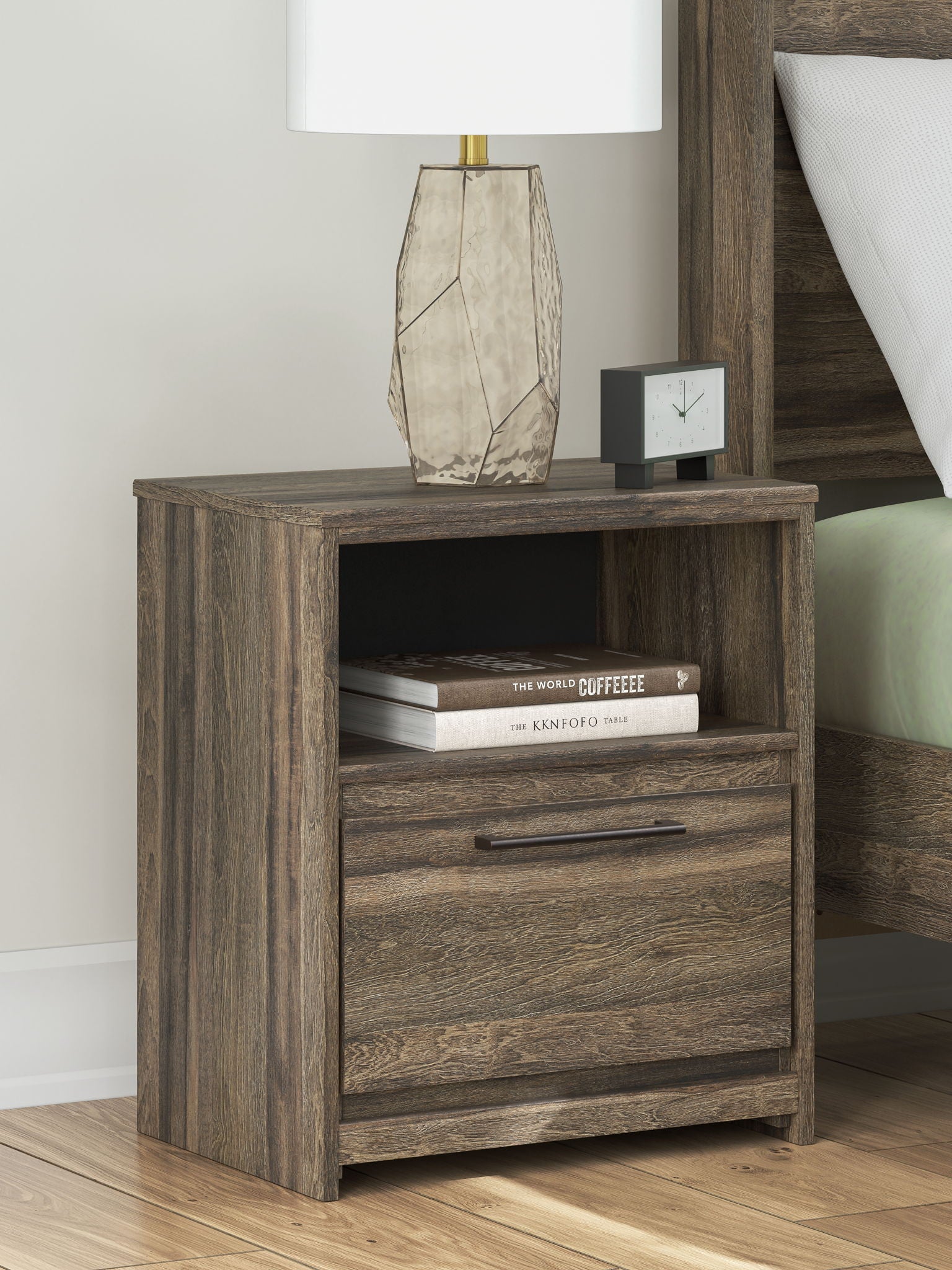 Baystorm - One Drawer Night Stand - Brown