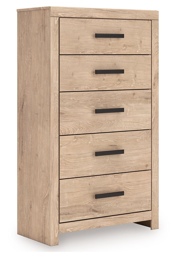 Sanginlane - Five Drawer Chest - Tan