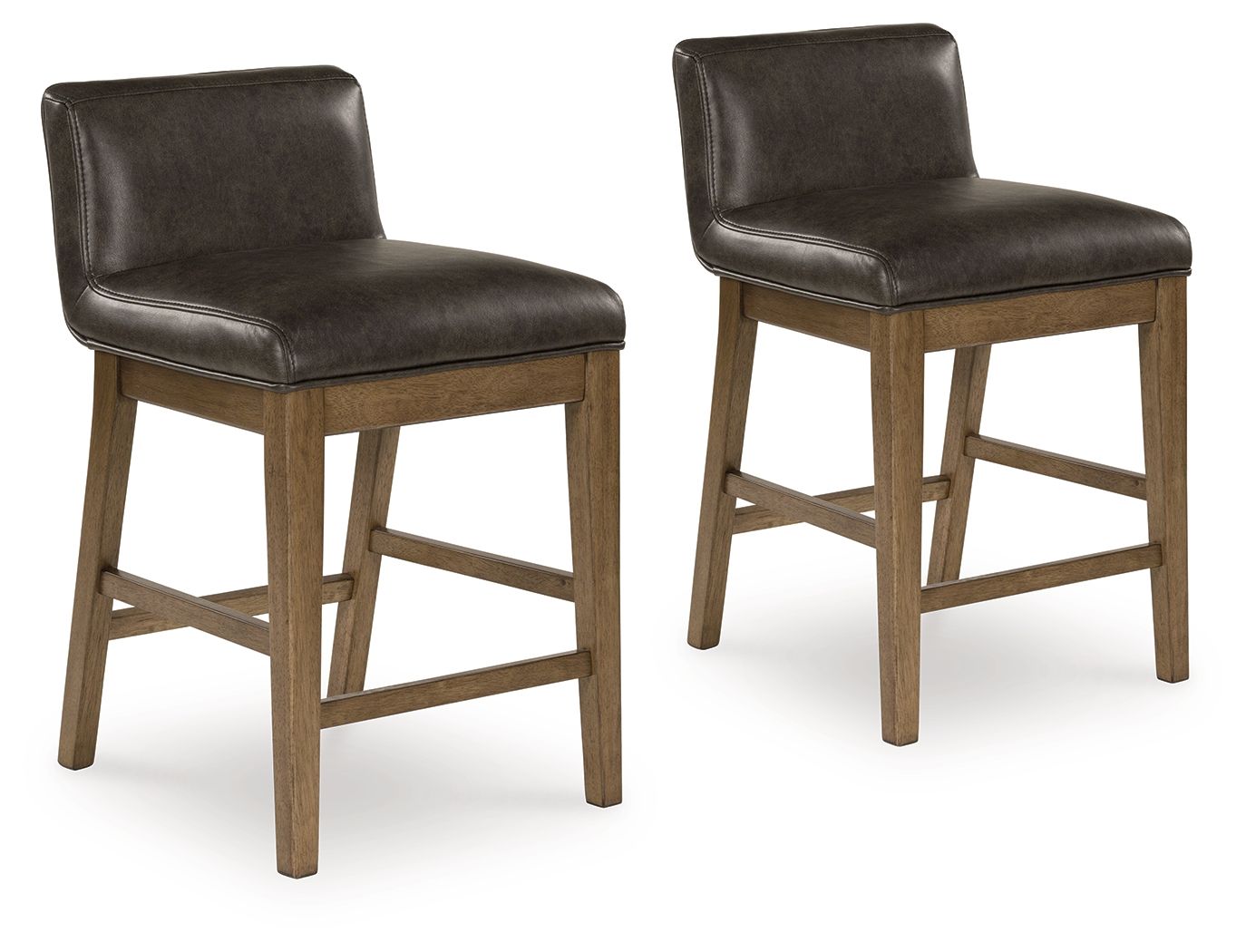 Cabalynn - Upholstered Barstool (Set of 2) - Two-tone Brown