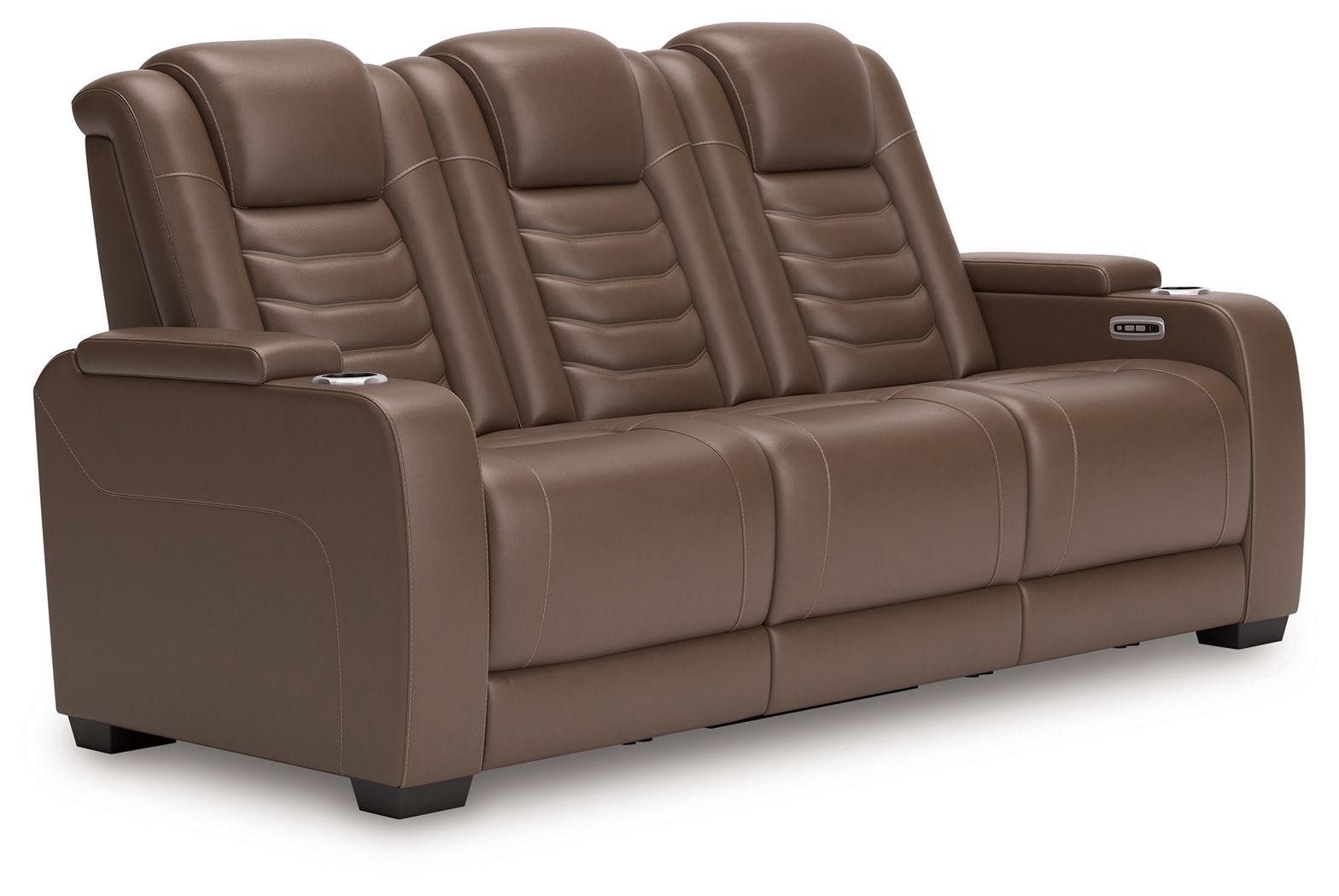 High Impact - Power Reclining Sofa / Adj Headrest - Tobacco