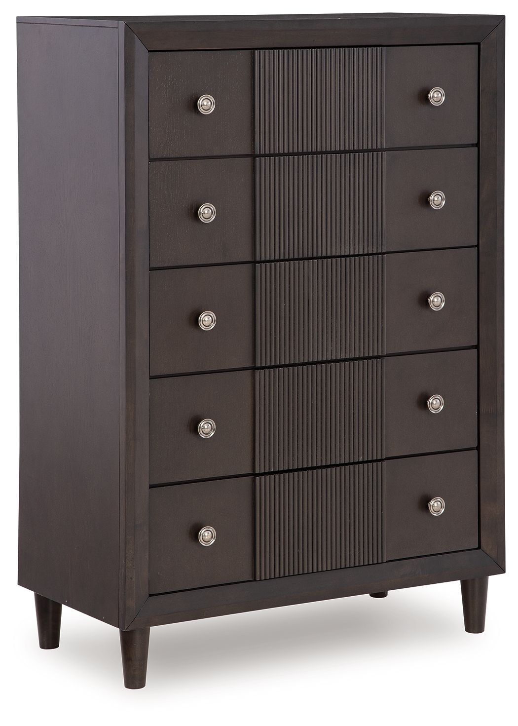 Urbantrack - Five Drawer Chest - Dark Brown