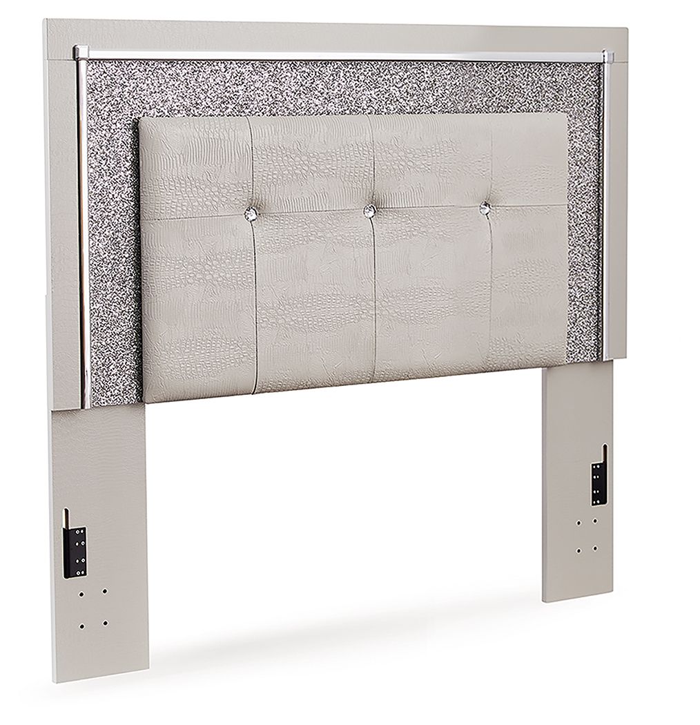 Zyniden - Full Upholstered Panel Headboard - Silver