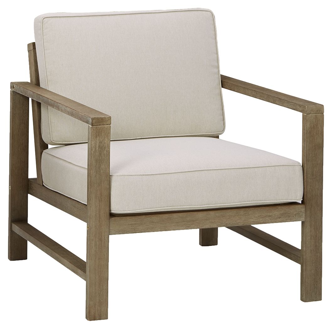 Fynnegan - Lounge Chair w/Cushion - Light Brown