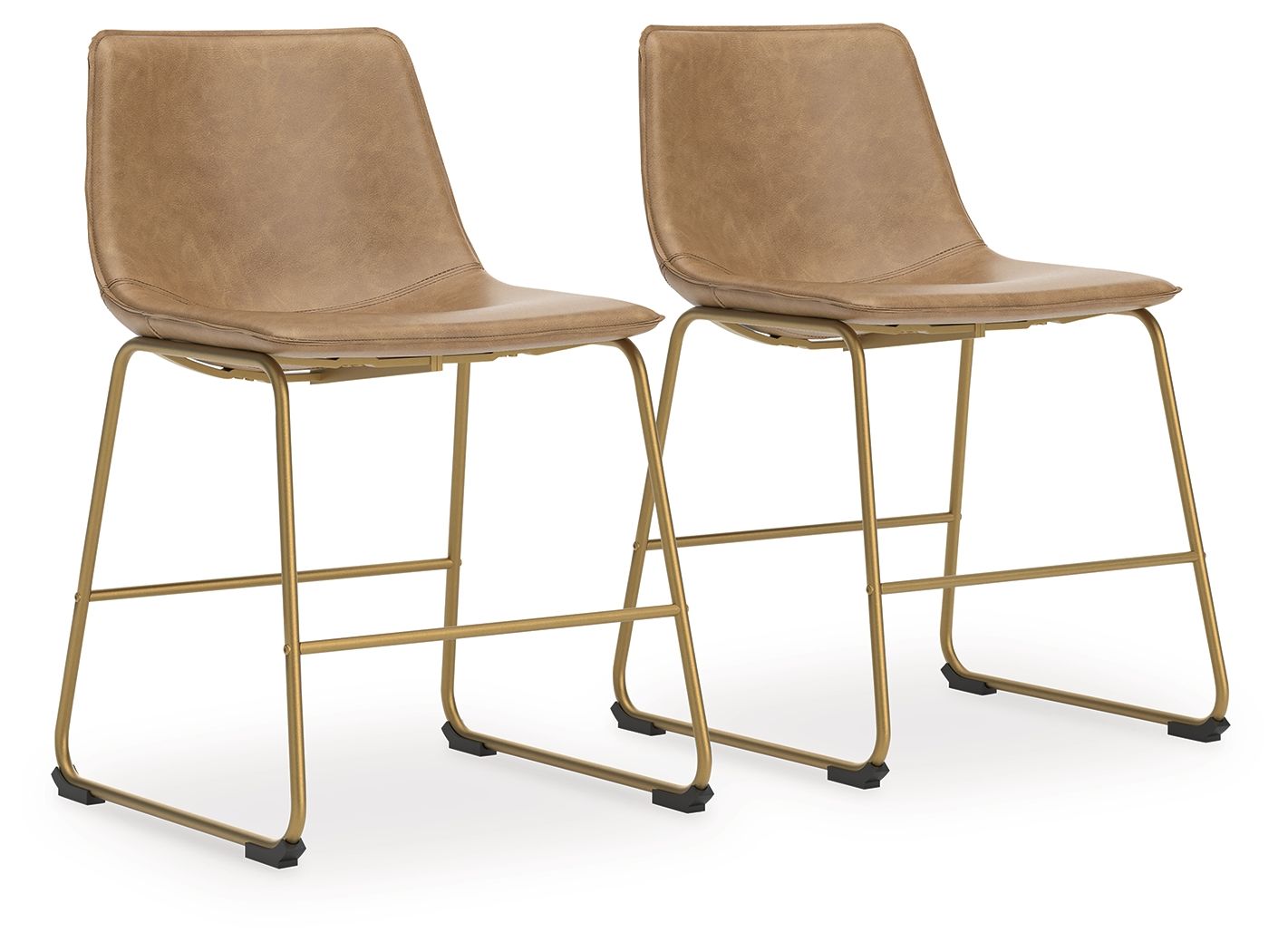 Crandox - Dining Upholstered Side Chair (Set of 2) - Toast / Gold