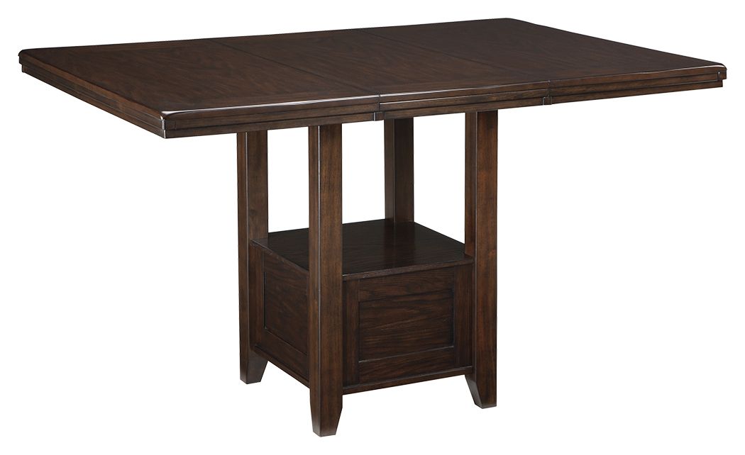 Haddigan - Rectangular Dining Room Counter Extension Table - Dark Brown