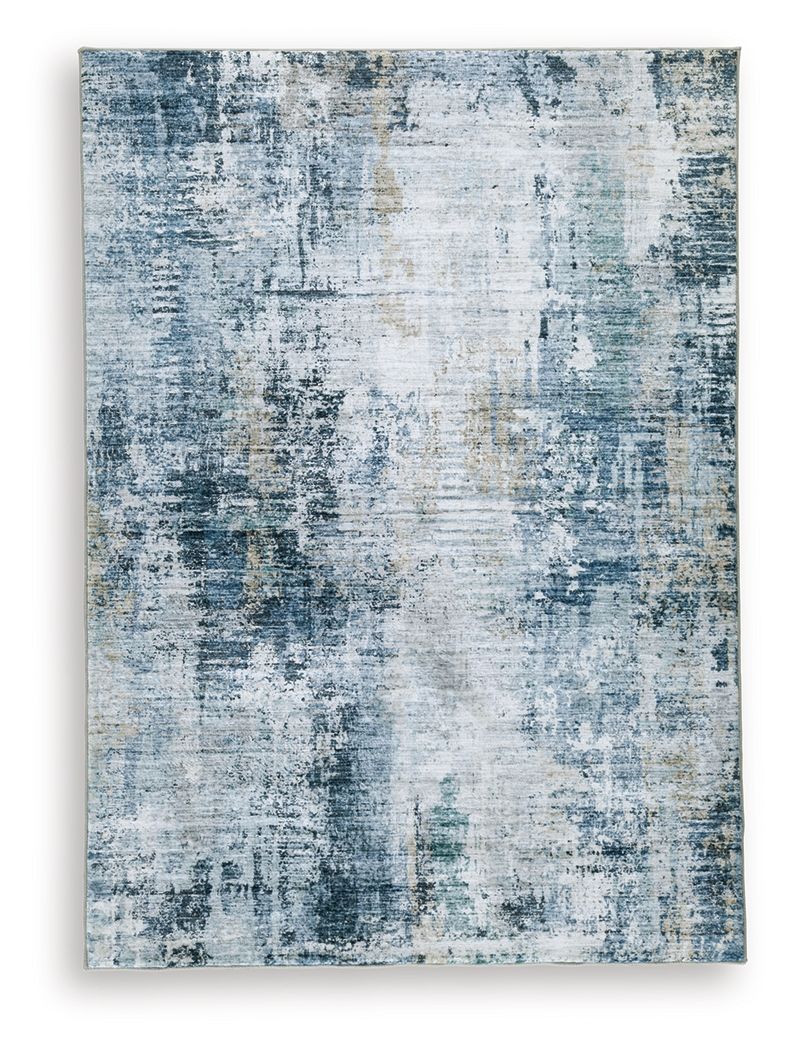 Arlenmont - Medium Rug - Blue / White / Brown
