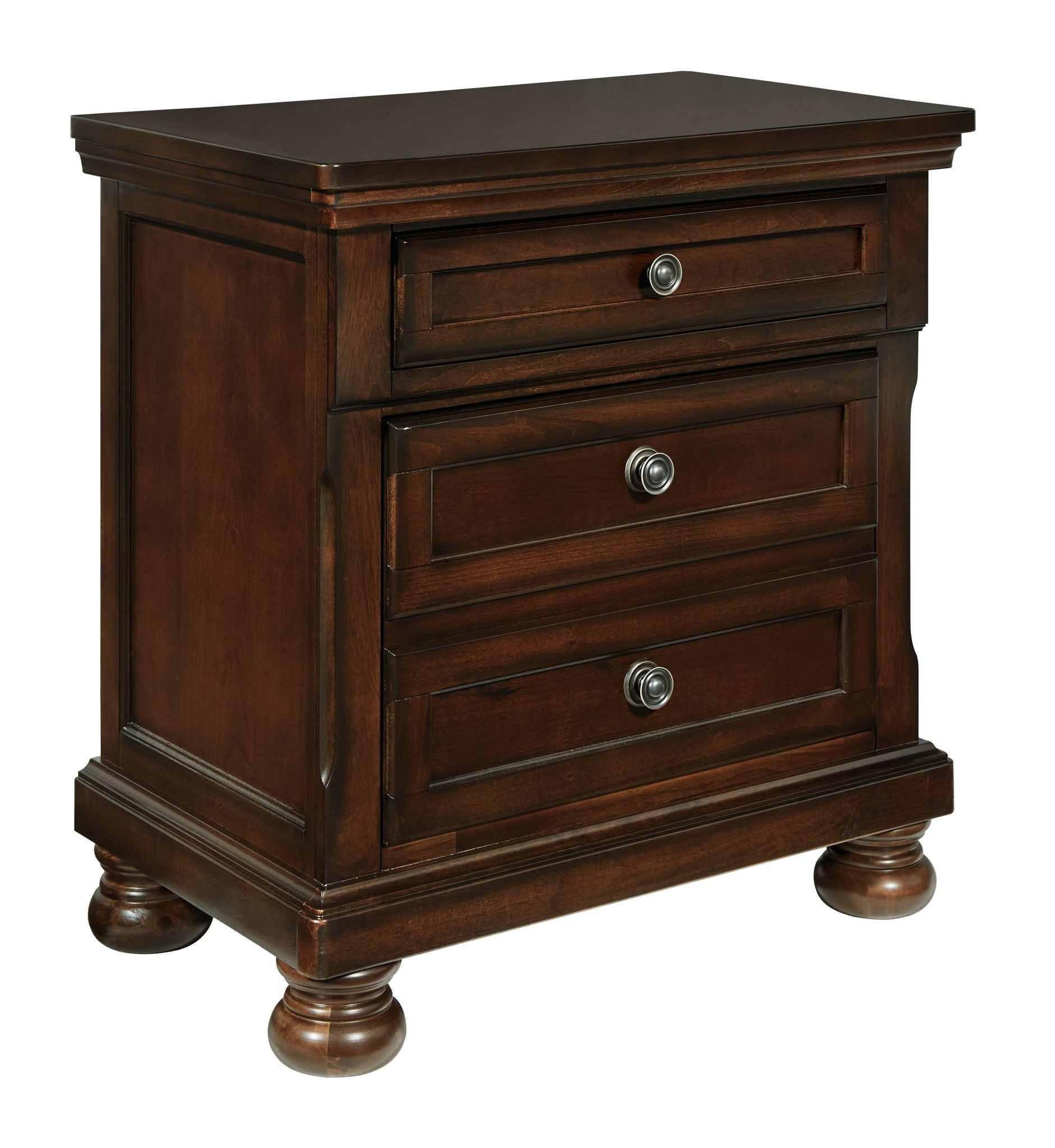 Porter - Two Drawer Night Stand - Dark Brown