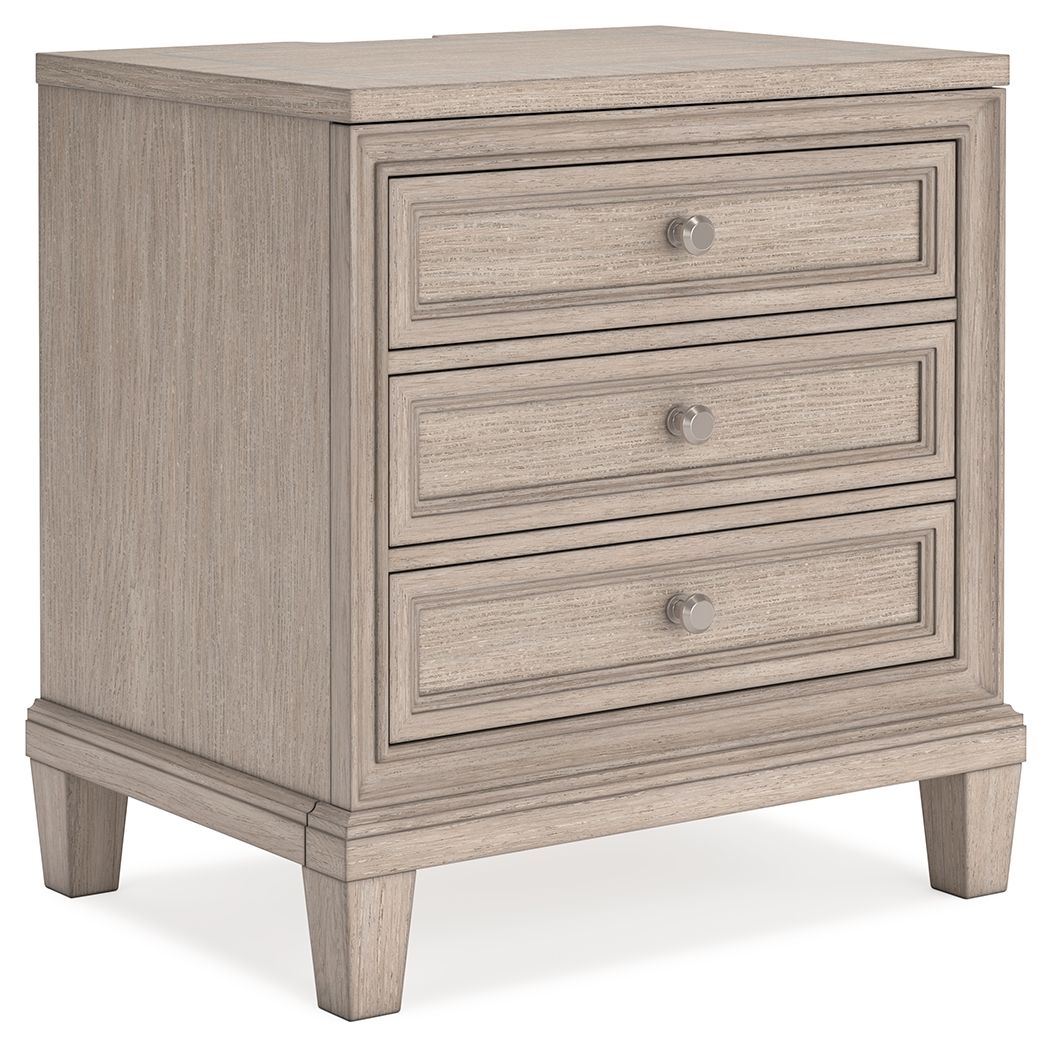 Jorlaina - Light Grayish Brown - Three Drawer Night Stand