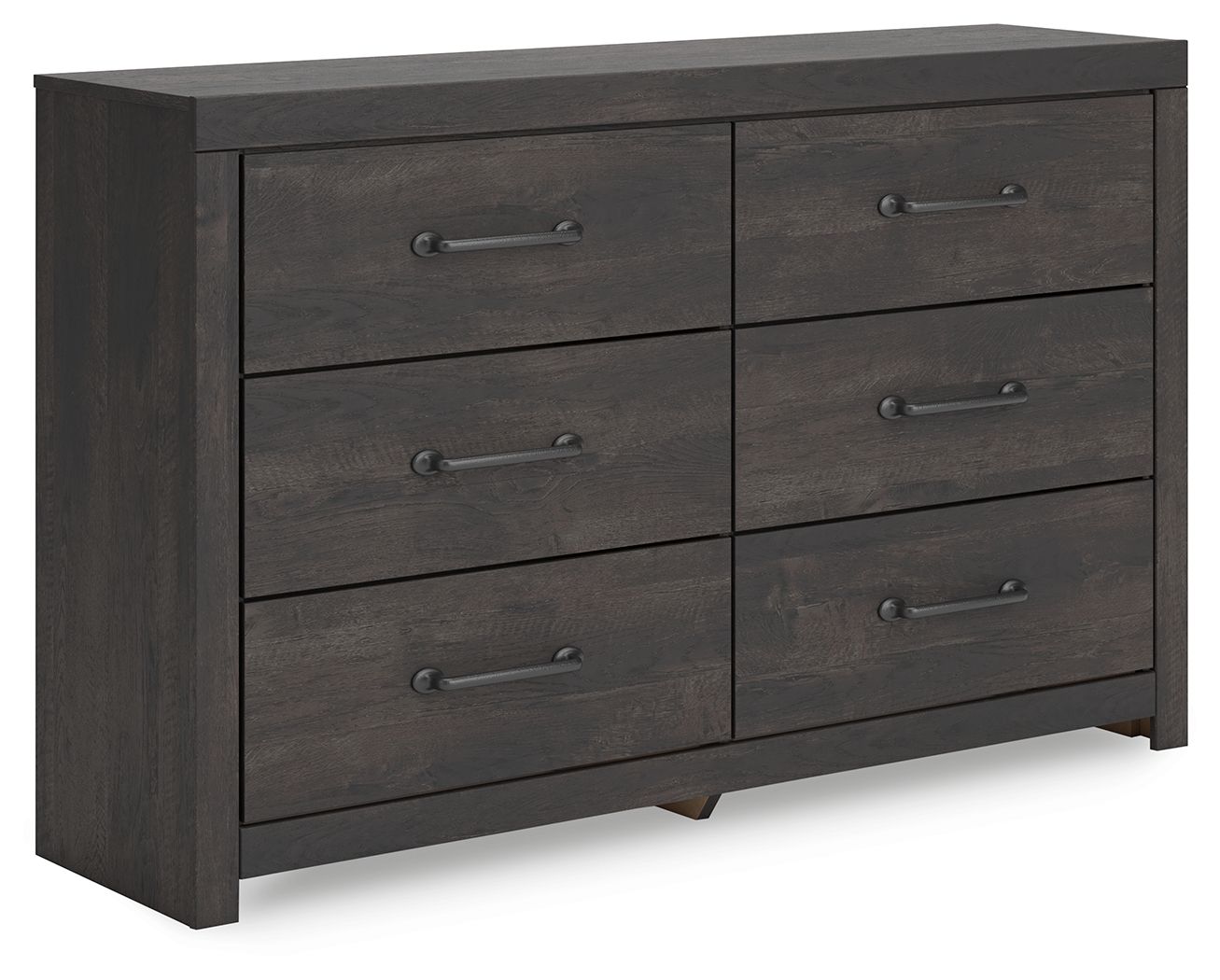 Delmorta - Six Drawer Dresser - Dark Gray