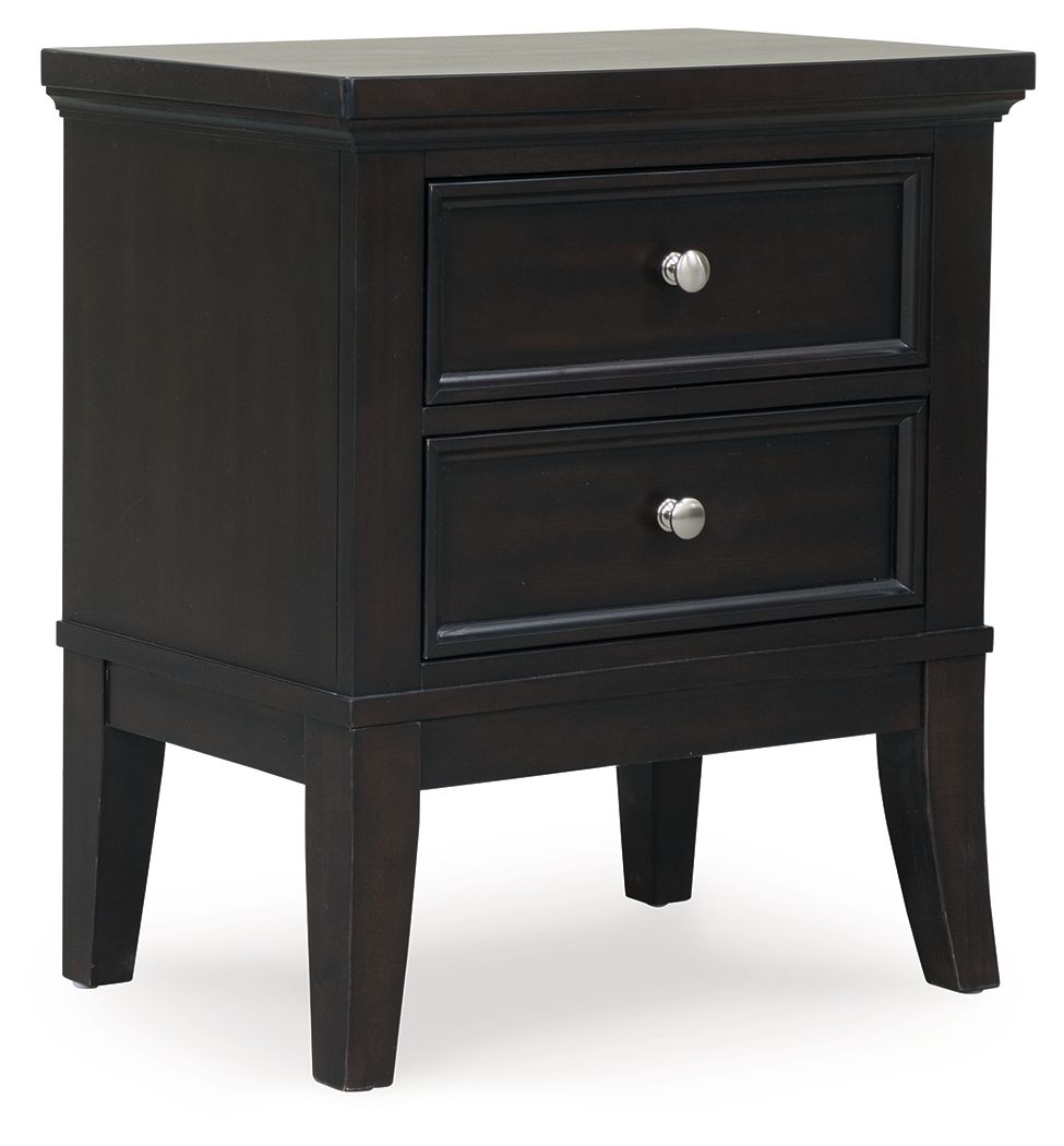 Bambori - Dark Brown - Two Drawer Night Stand