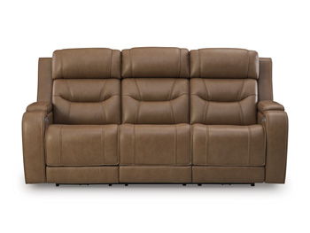Dreamer - Caramel - Power Reclining Sofa With Audio Seating