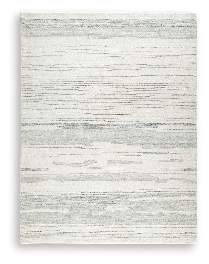 Genemost - Large Rug - Ivory / Blue