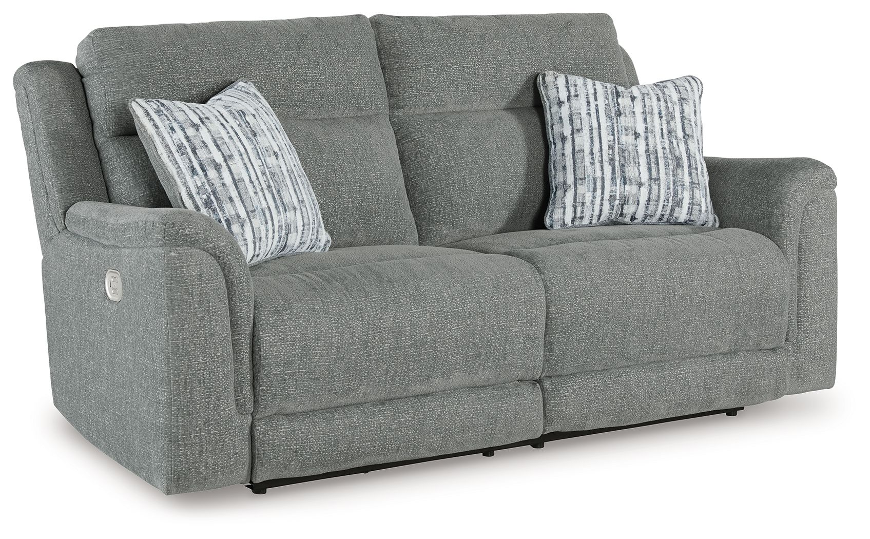 Overflow - Steel - 2 Seat Power Reclining Sofa Adj Hdrest