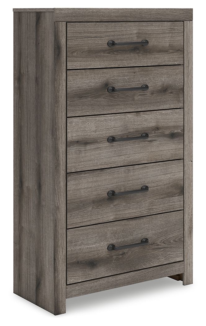 Urbanoore - Brown Gray - Five Drawer Chest