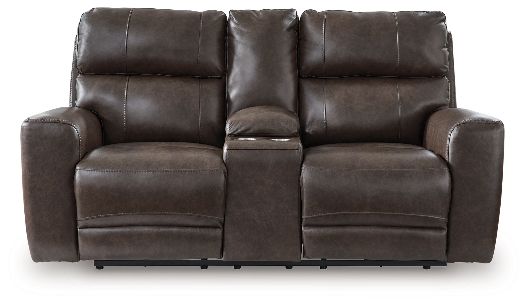 Beadel - Smoke - Power Reclining Loveseat / Console / Adjustable Headrest