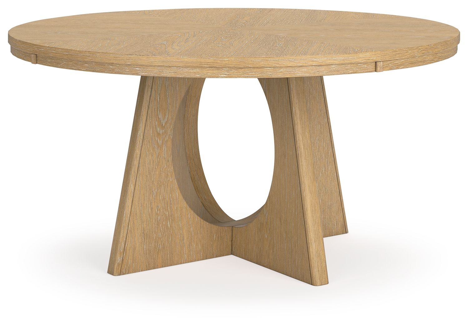 Rencott - Round Dining Room Table - Light Brown