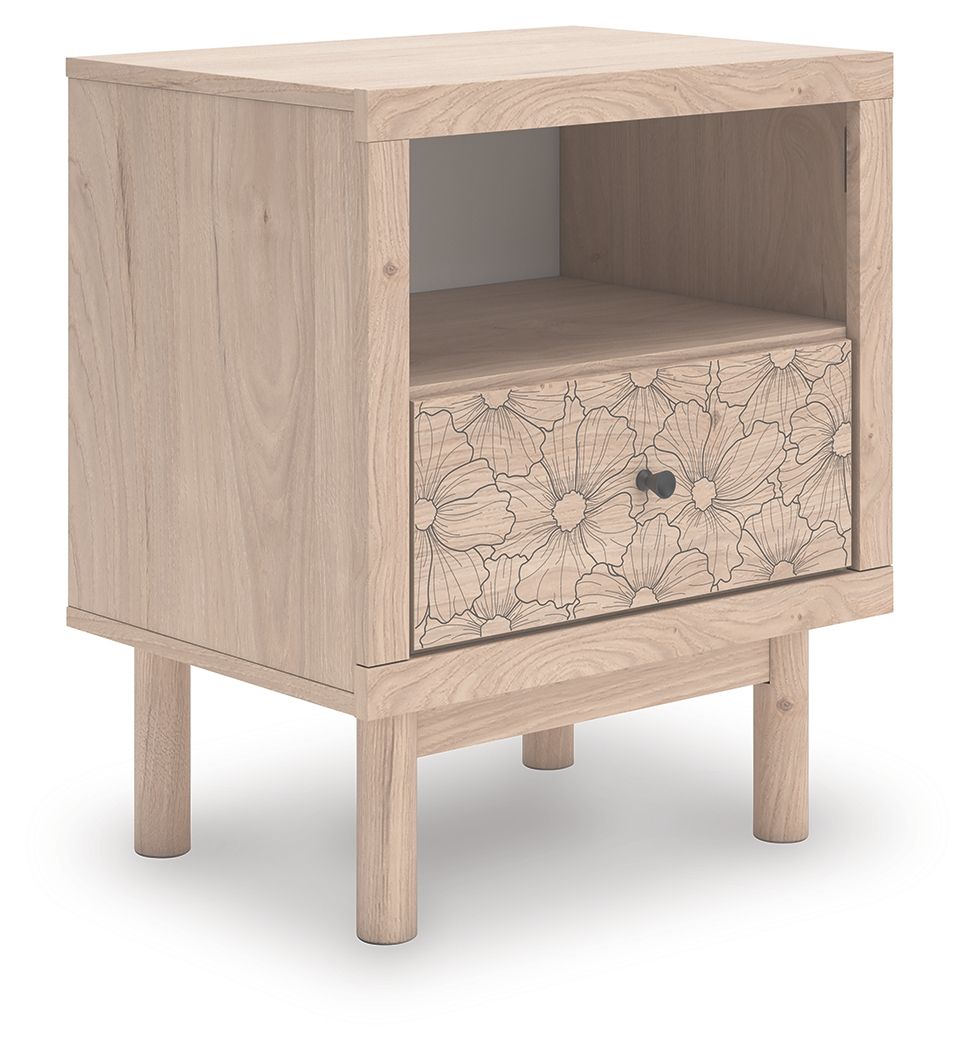 Shapella - Tan - One Drawer Night Stand