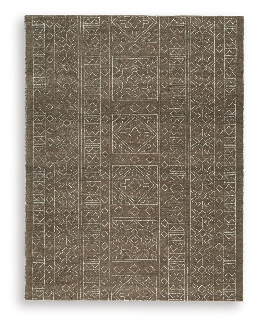 Merrittman - Large Rug - Brown / Ivory