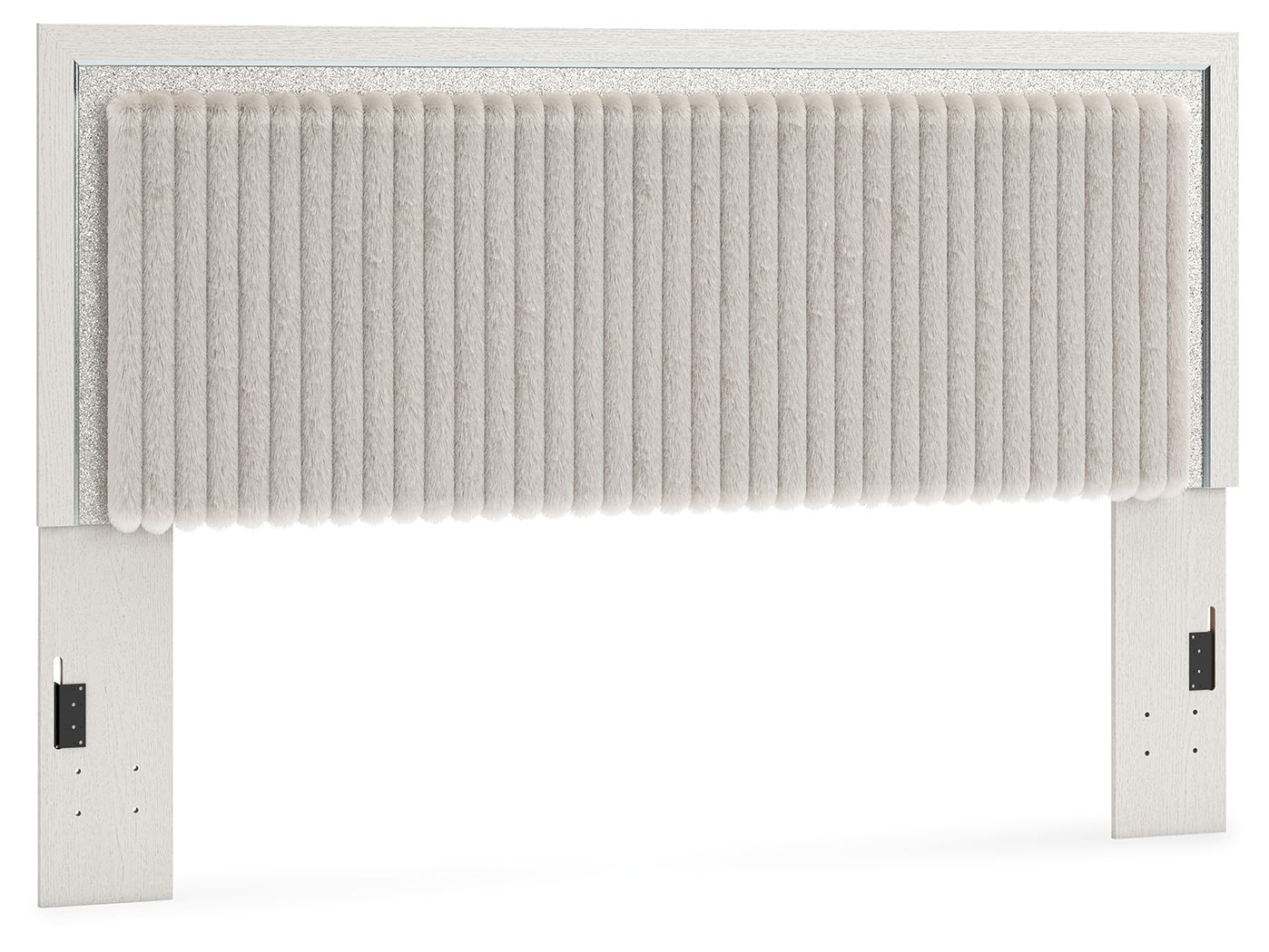 Birmonton - King Upholstered Panel Headboard - White