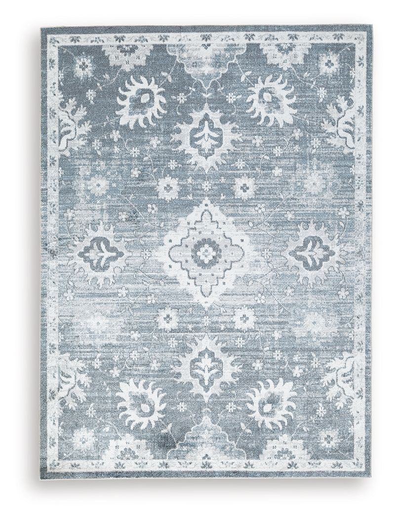 Avanworths - Washable Large Rug - Blue / Gray / Ivory