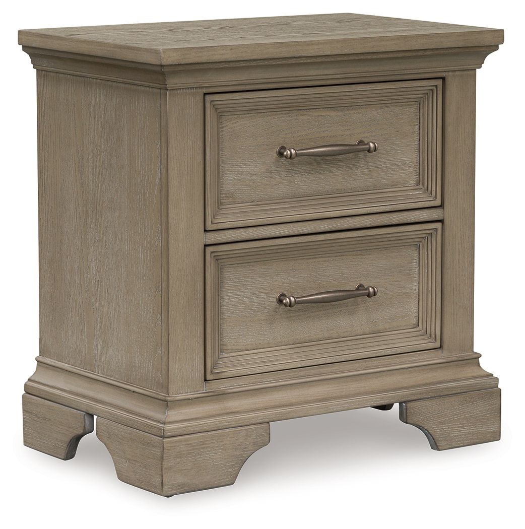 Vallardia - Light Grayish Brown - Two Drawer Night Stand
