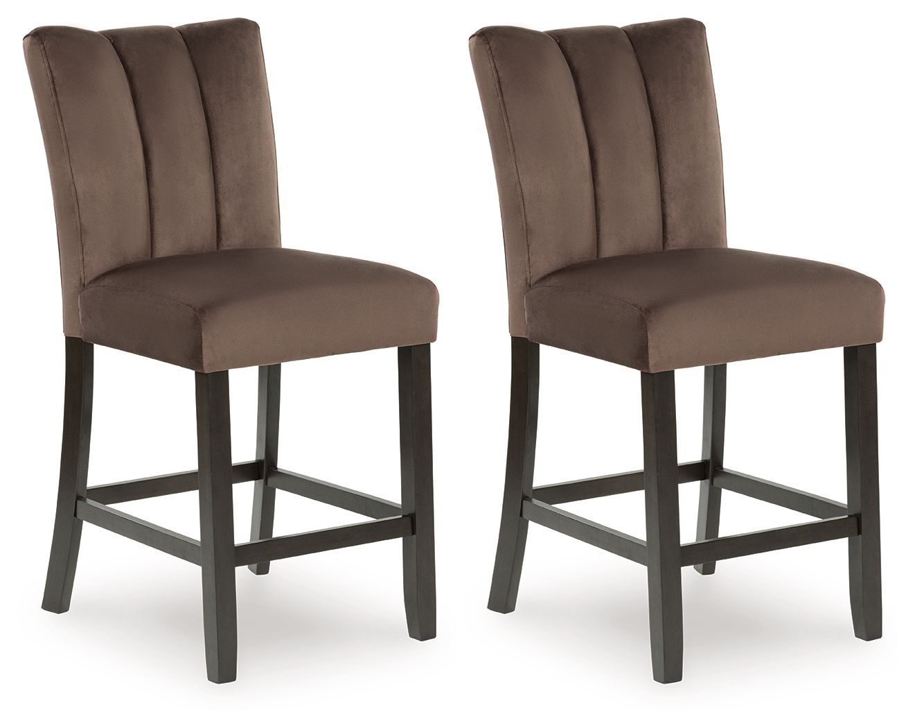 Jazmore - Mocha - Upholstered Barstool (Set of 2)