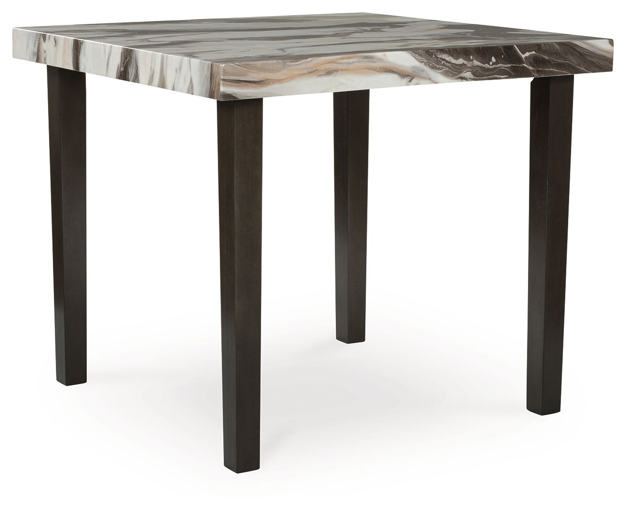 Jazmore - Dark Brown / Beige - Square Dining Room Counter Table