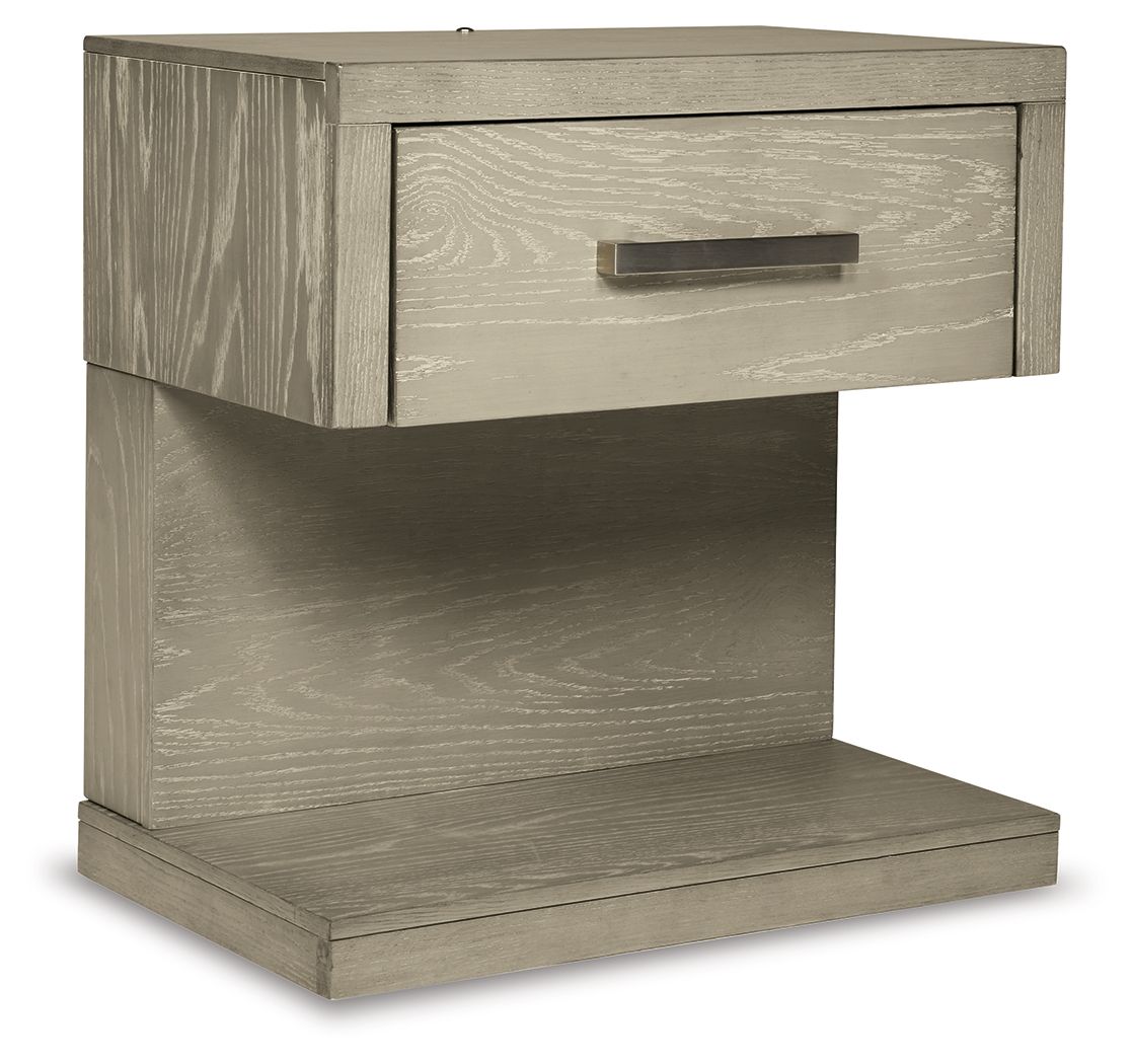 Fawnburg - Gray - One Drawer Night Stand