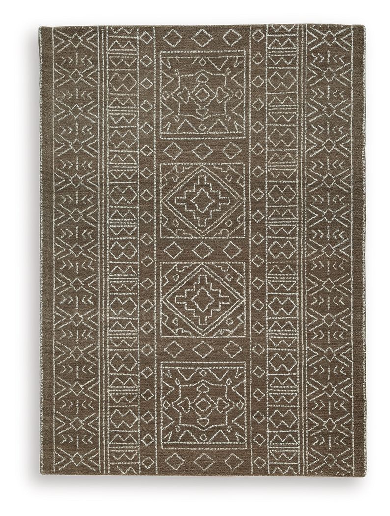 Merrittman - Medium Rug - Brown / Ivory