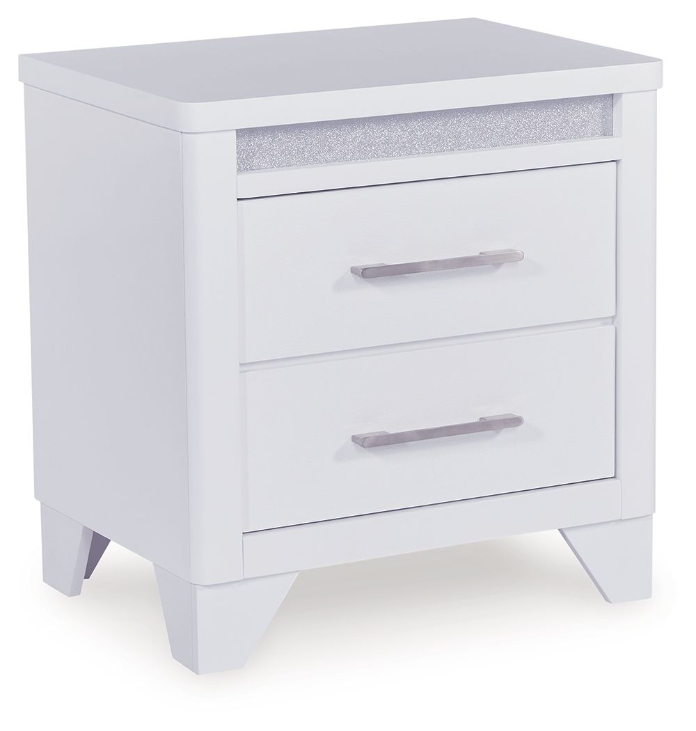Frostlyn - White - Two Drawer Night Stand