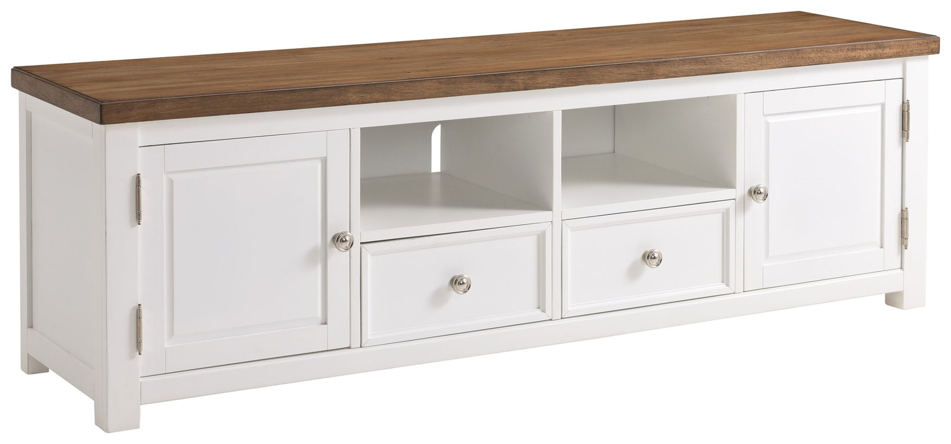 Westconi - White / Brown - Large TV Stand