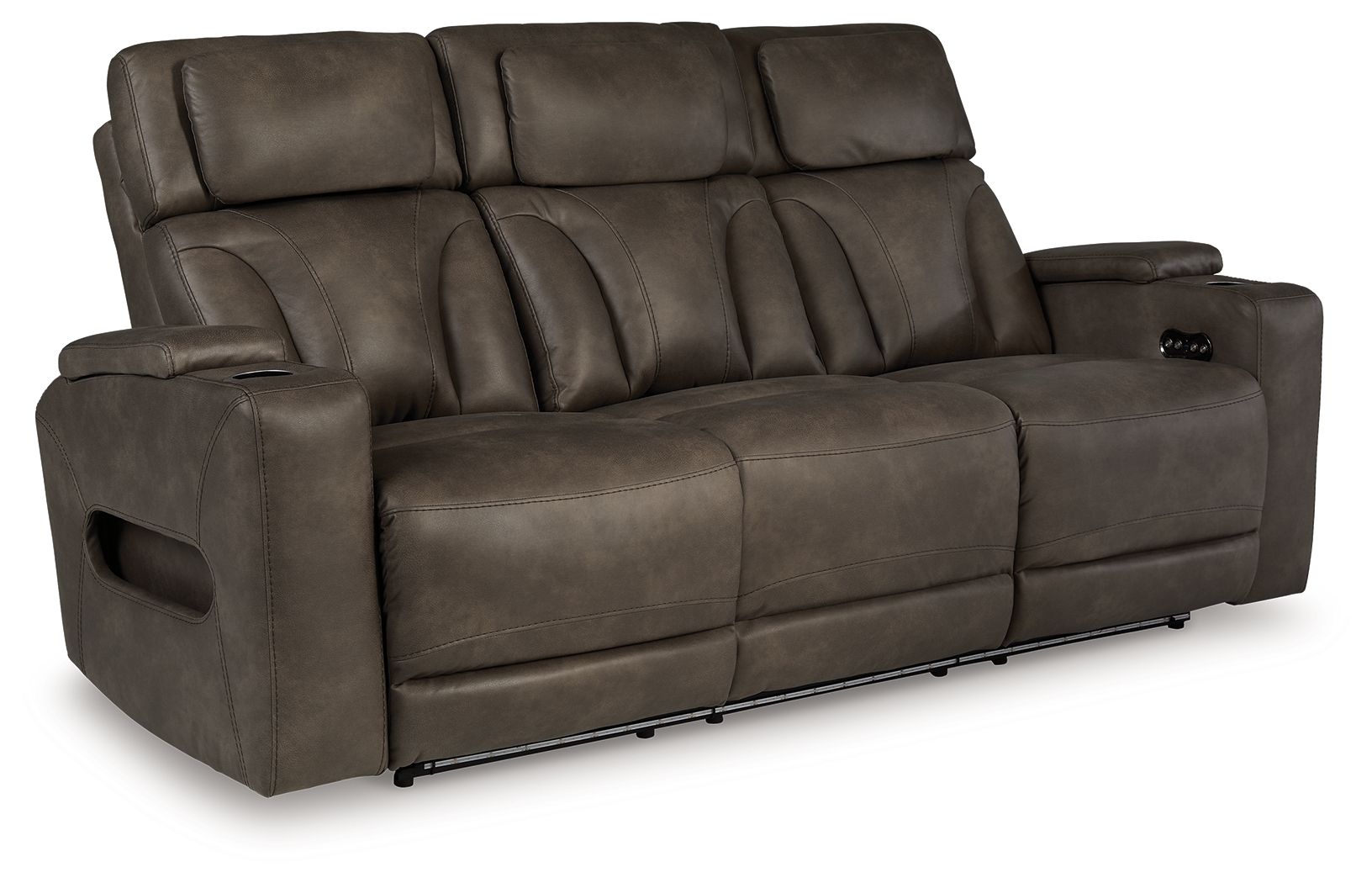 Warrior Peak - Umber - Power Reclining Sofa / Adj Headrest