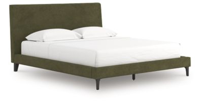Zadilyn - California King Upholstered Bed With Roll Slats - Sage Green