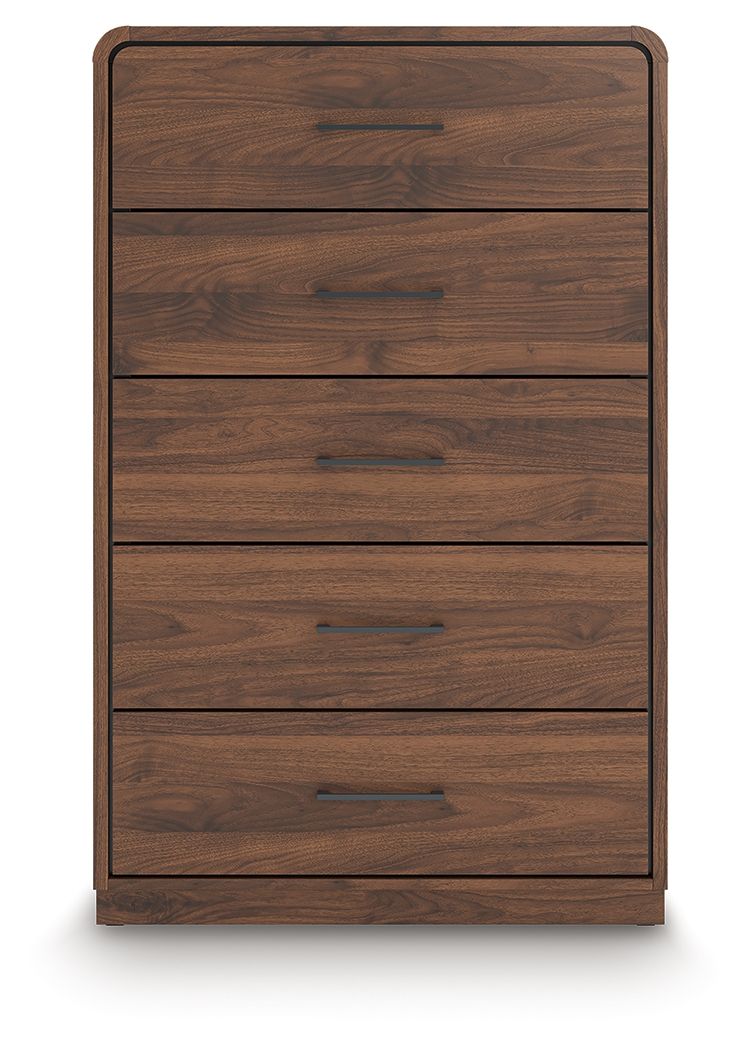 Hollinaze - Walnut Brown - Five Drawer Chest